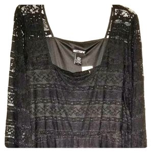 Hot Topic Black Bell Sleeve Lace Dress - Goth